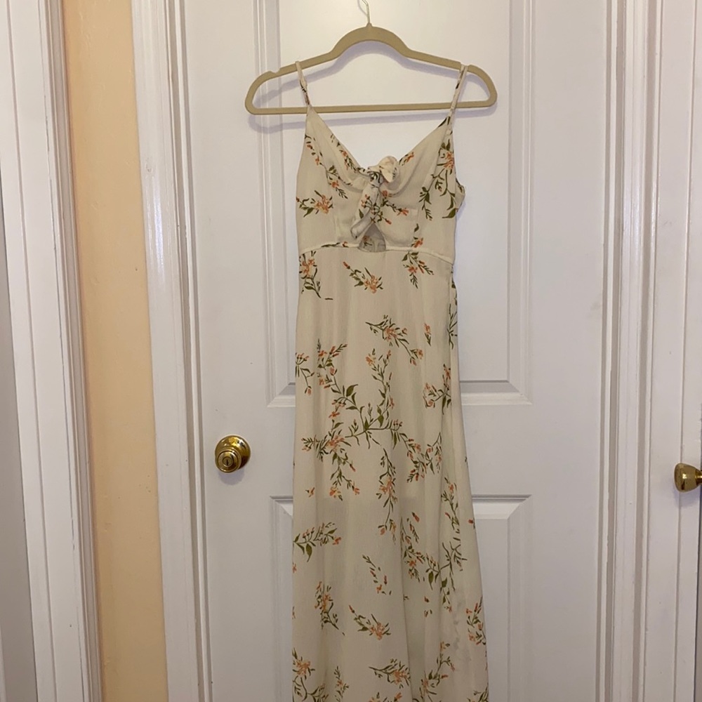 White Floral Maxi Dress